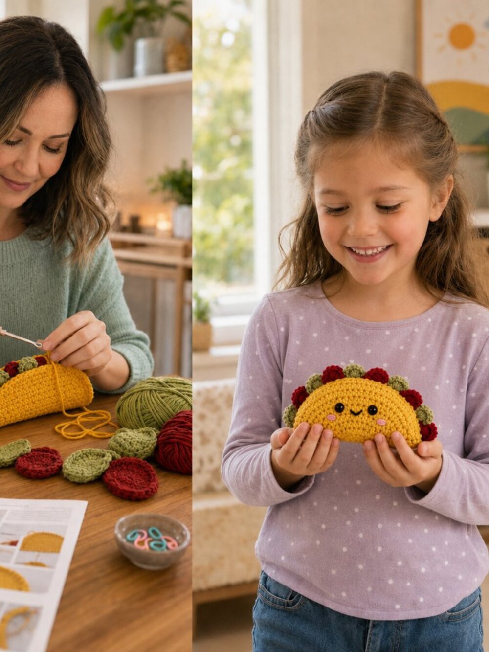 NEW Crochet Kit Needle Creations Taco Kit - Yellow Taco Plush Intermediate